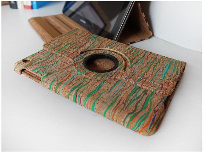 厂家直销优质耐用钱包式平板壳 iphone 软木平板电脑壳